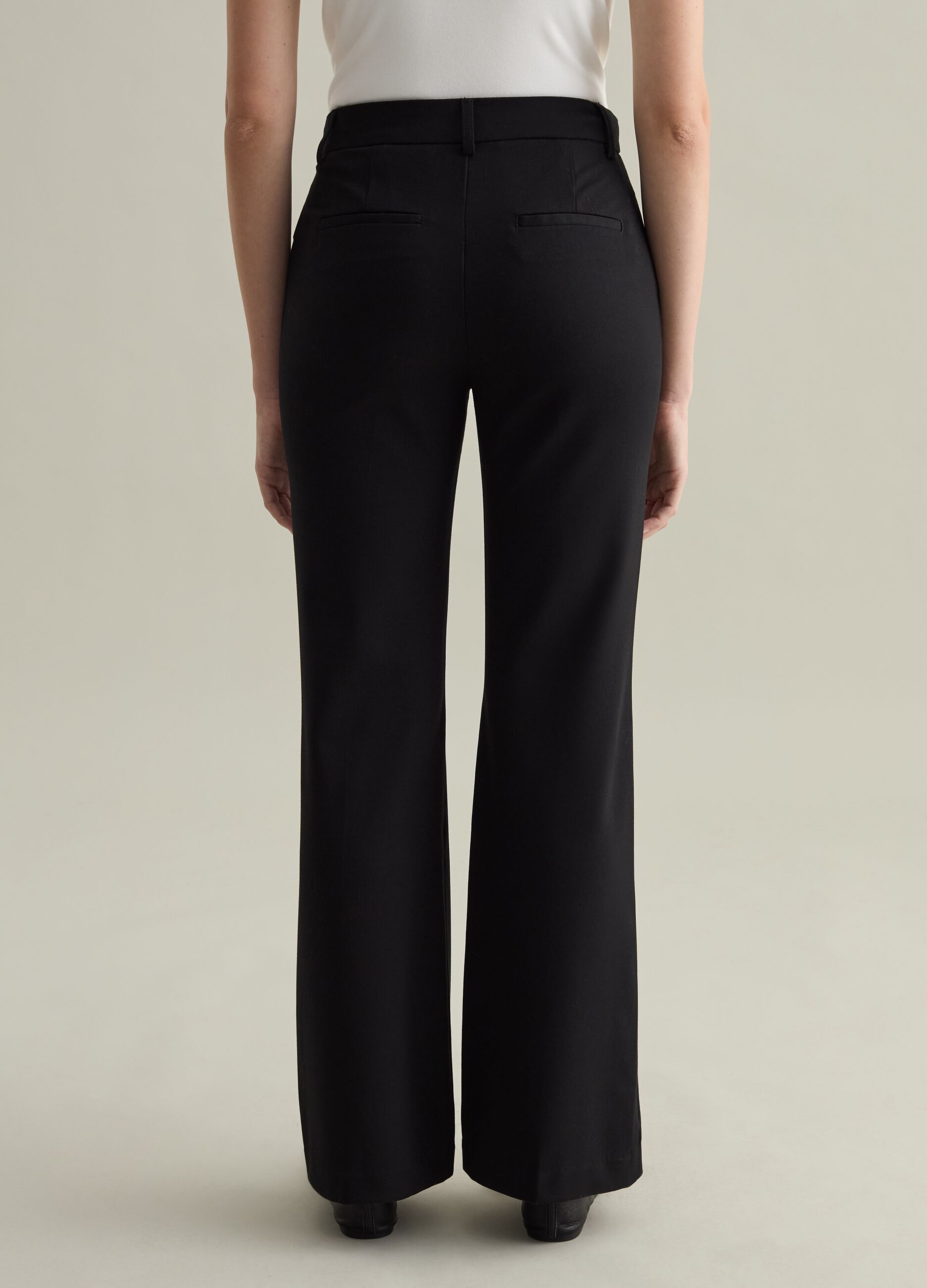 Contemporary bootcut-fit trousers