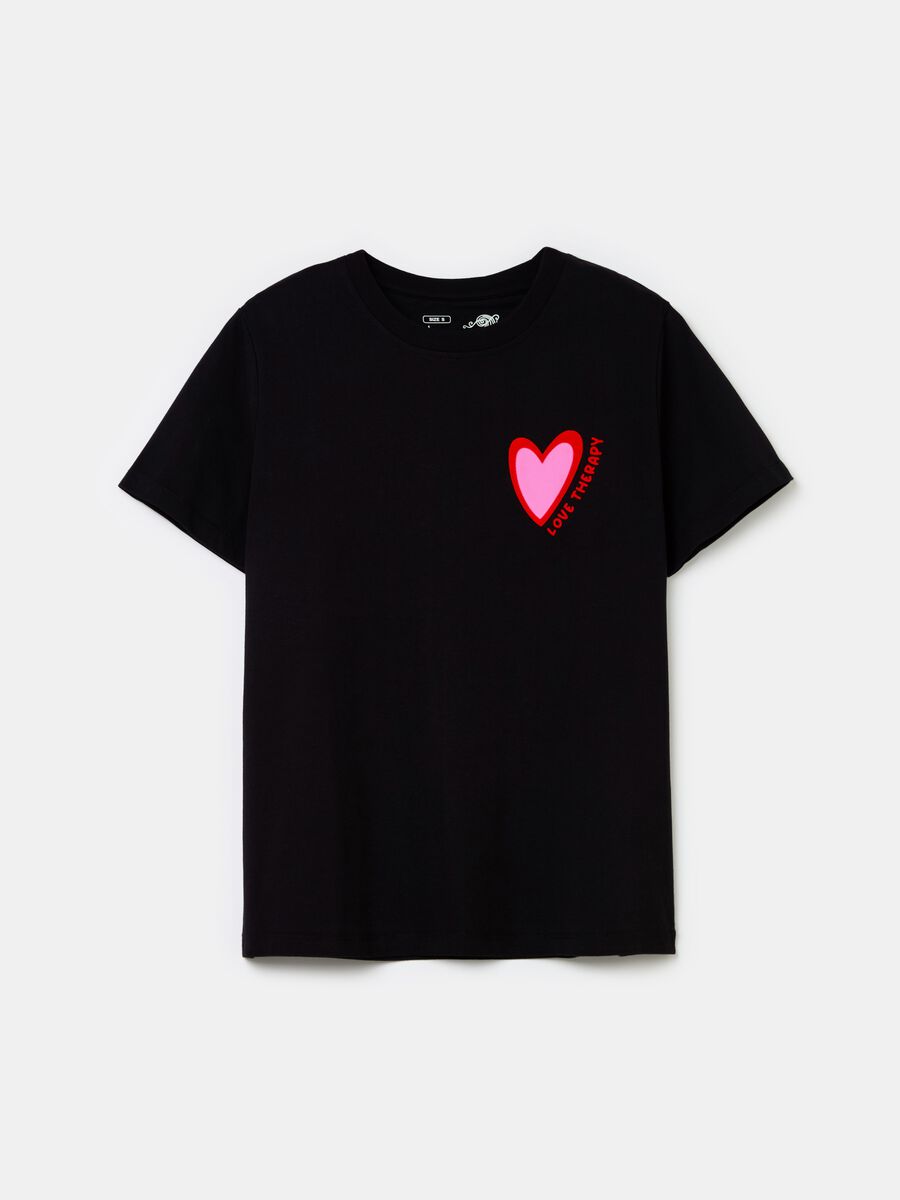 T-shirt con stampa cuore_4