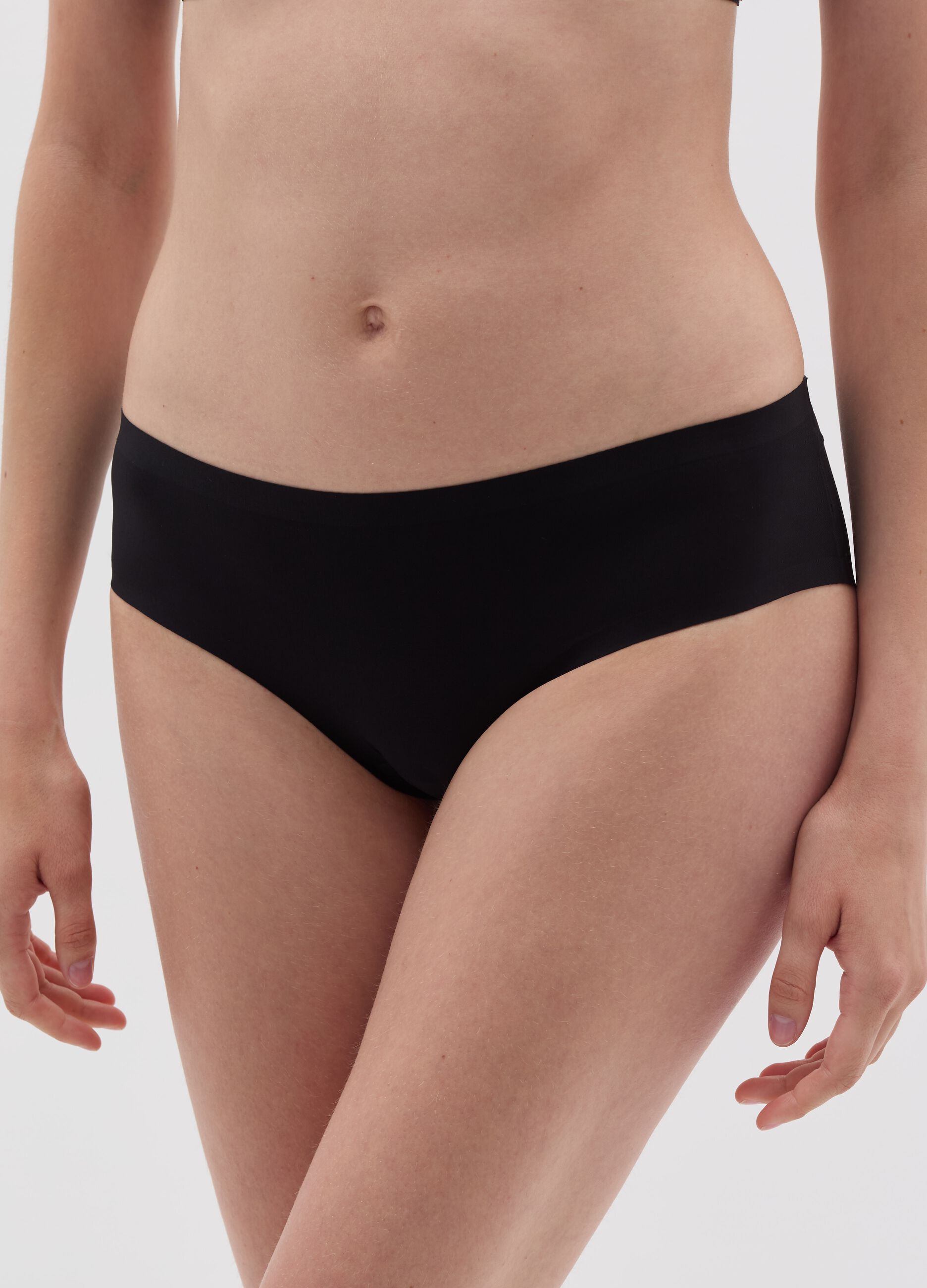 French knickers in seamless microfibre