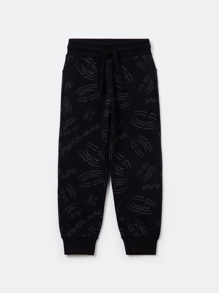Joggers with Spider-Man print and drawstring_0
