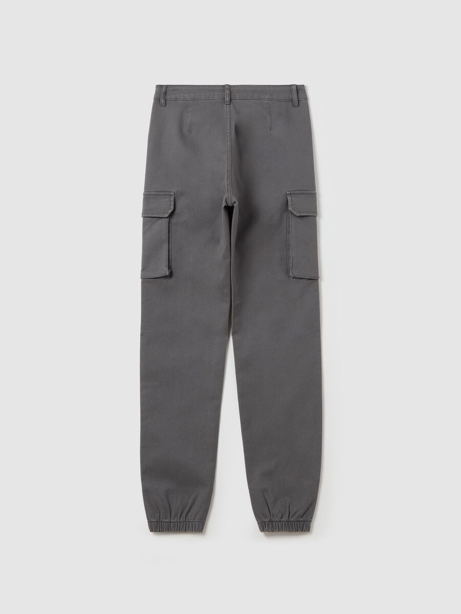 Cargo trousers in stretch cotton_1