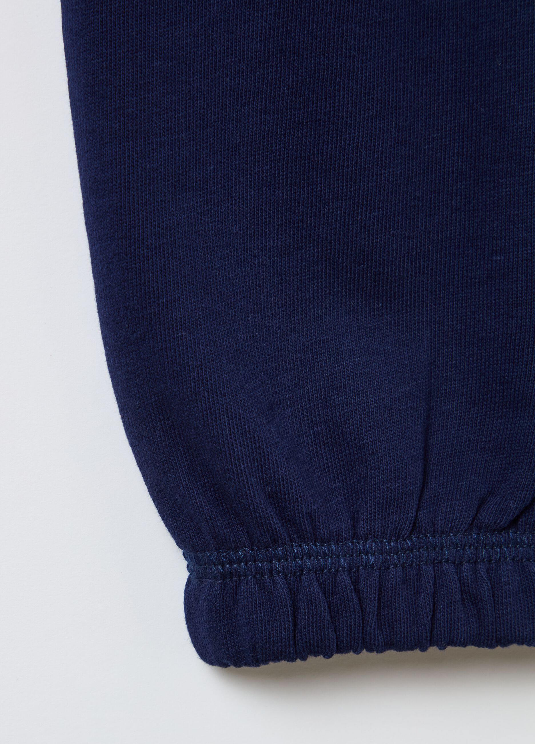 Fleece joggers with elasticated edging