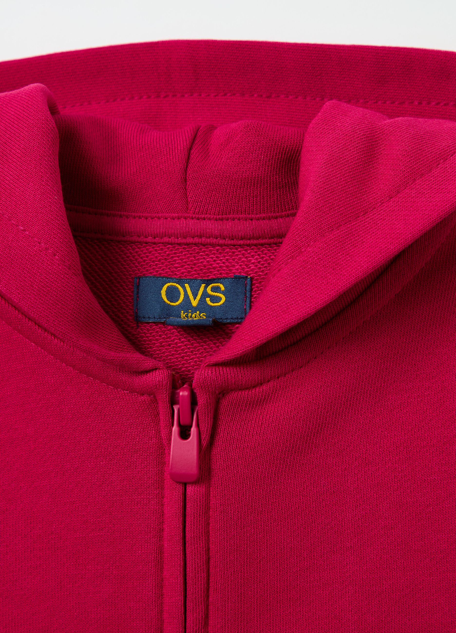 Essential organic cotton full-zip sweatshirt with hood