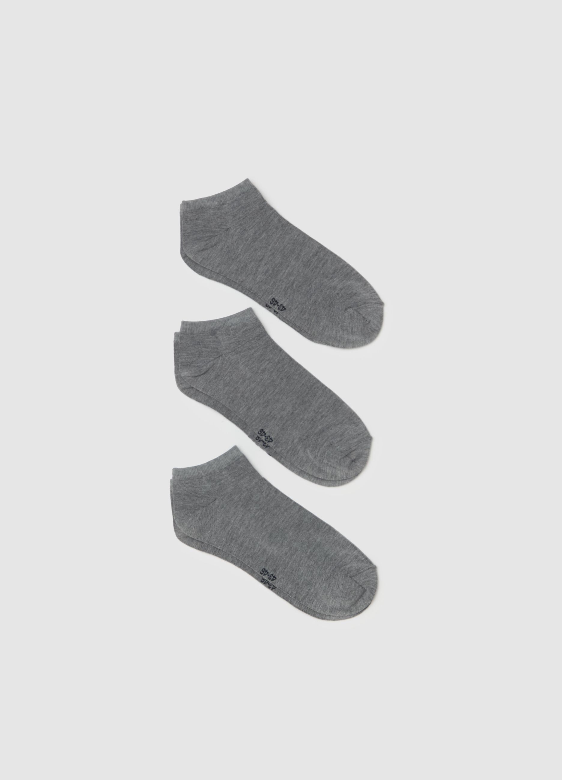 Three-pair pack short socks in bamboo viscose