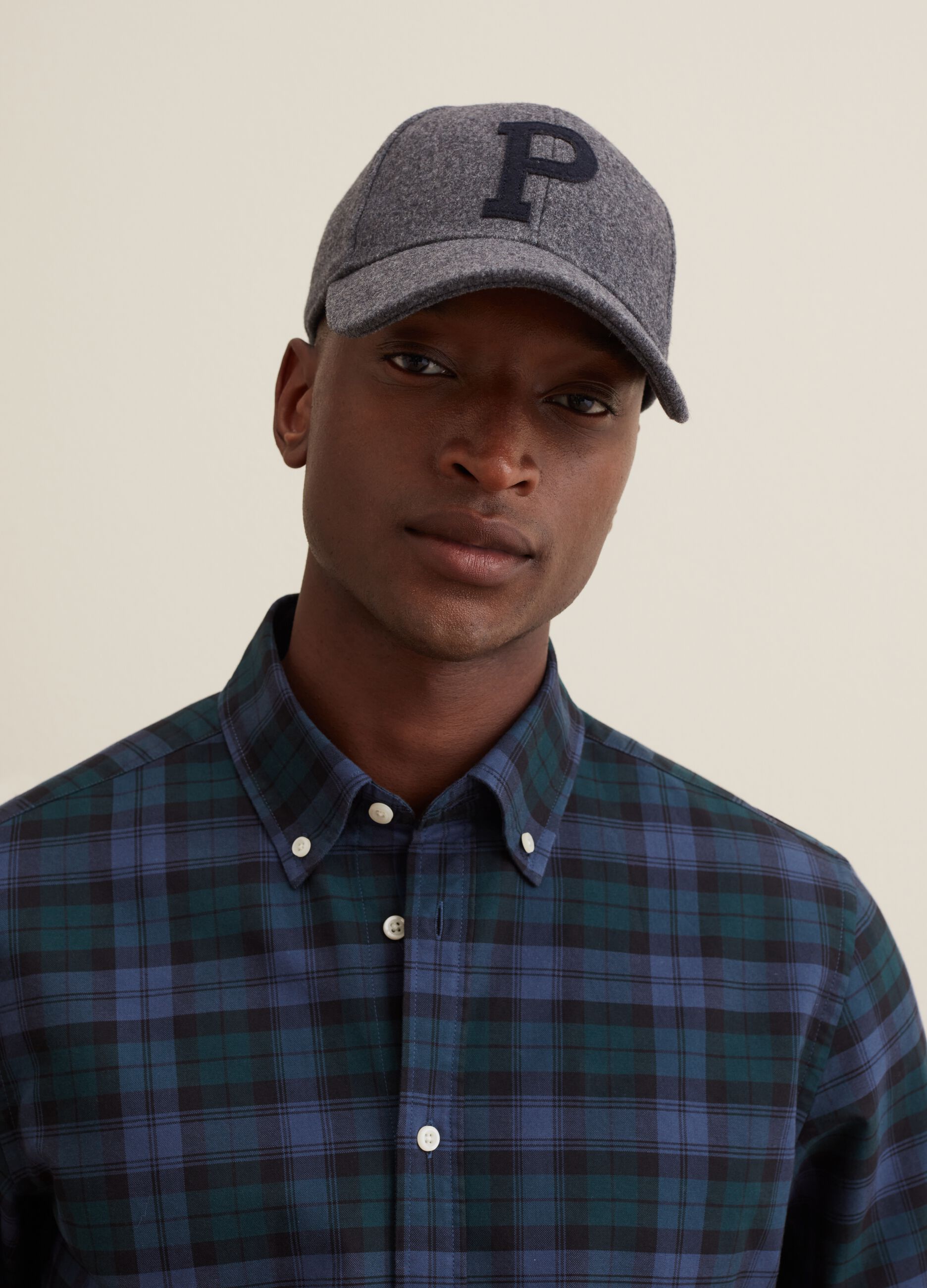 Oxford cotton shirt with check pattern