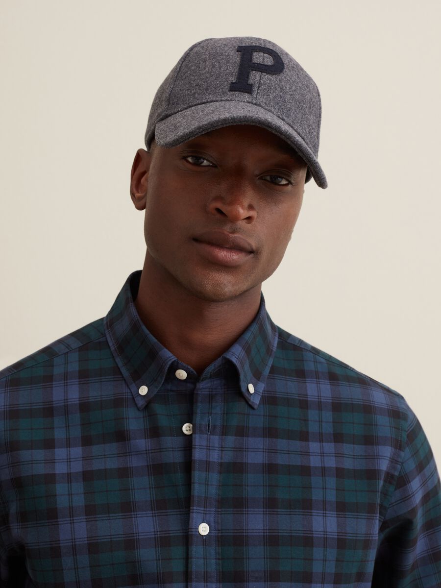 Oxford cotton shirt with check pattern_1