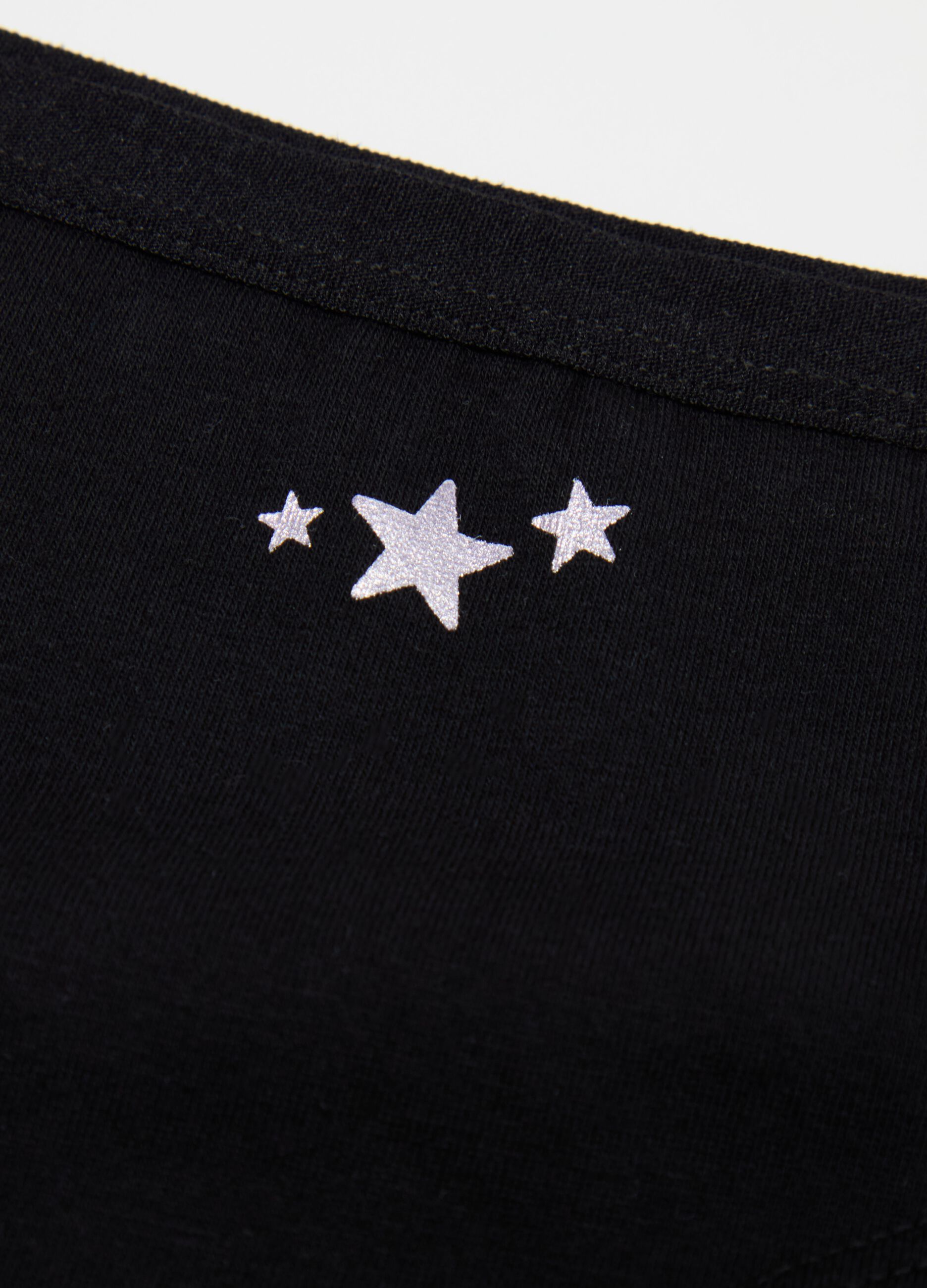 Organic cotton briefs with stars print