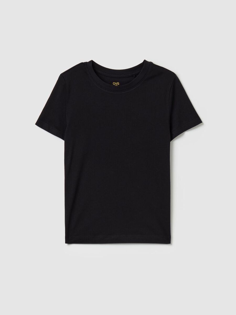 Solid colour T-shirt in organic cotton_0