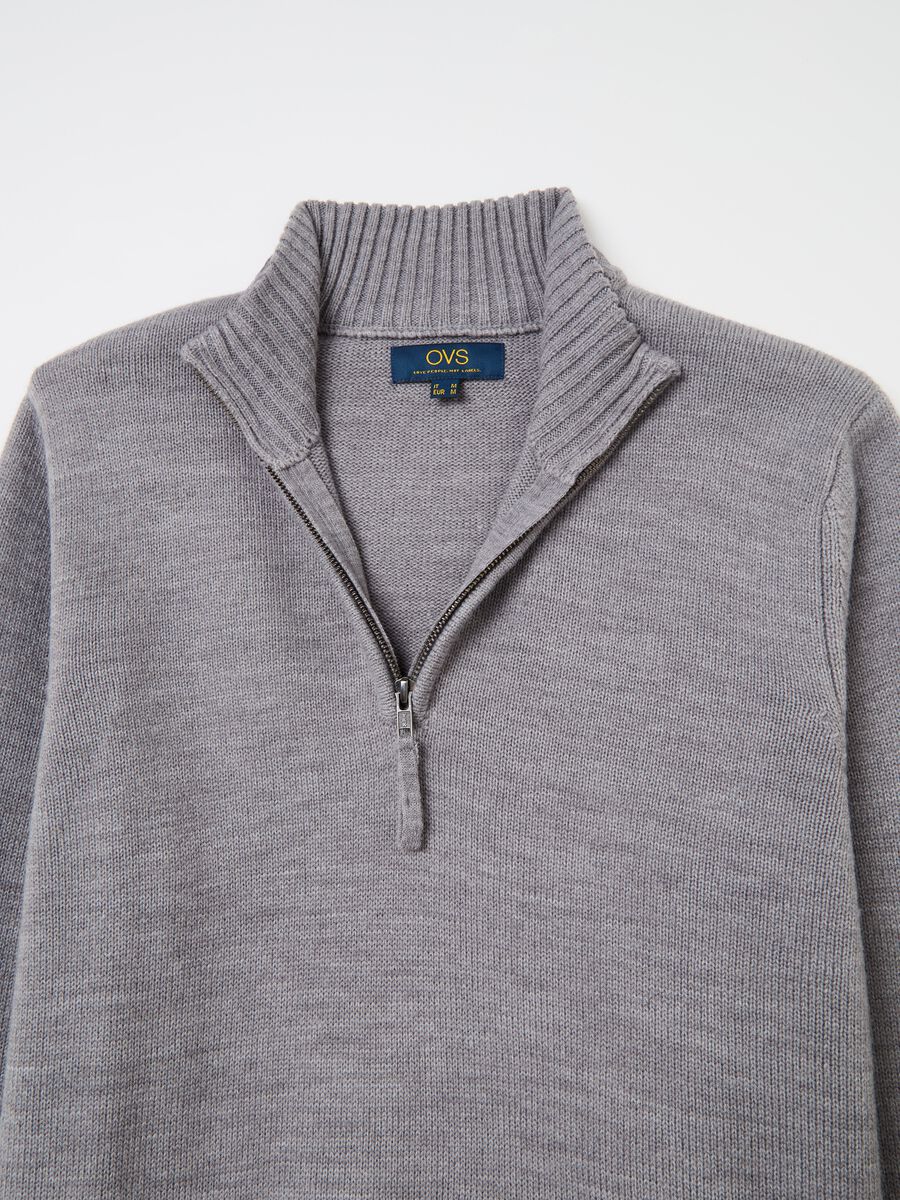 Pullover with half-zip neckline_5