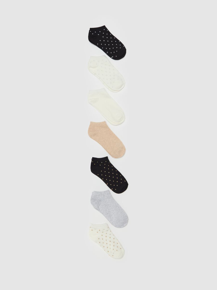 Seven-pair pack shoe liners in organic cotton_0