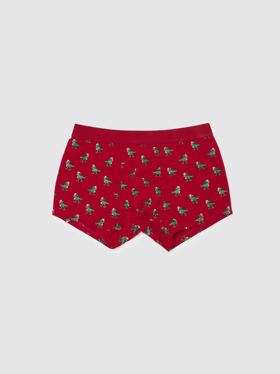 Stretch organic cotton boxer shorts with all-over print_4