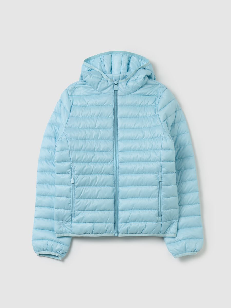 Full-zip ultralight down jacket with hood_0