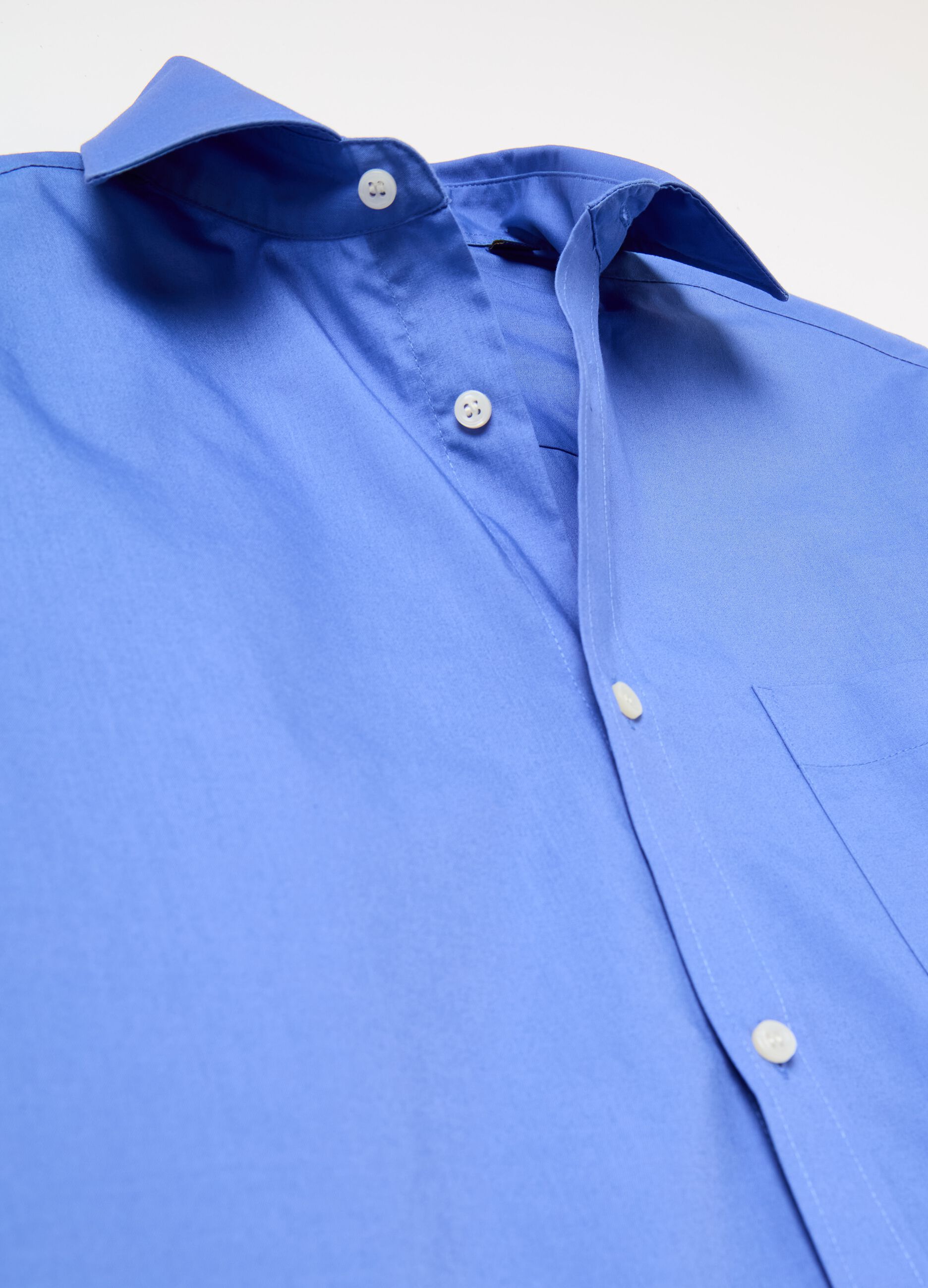 Solid colour, regular-fit shirt