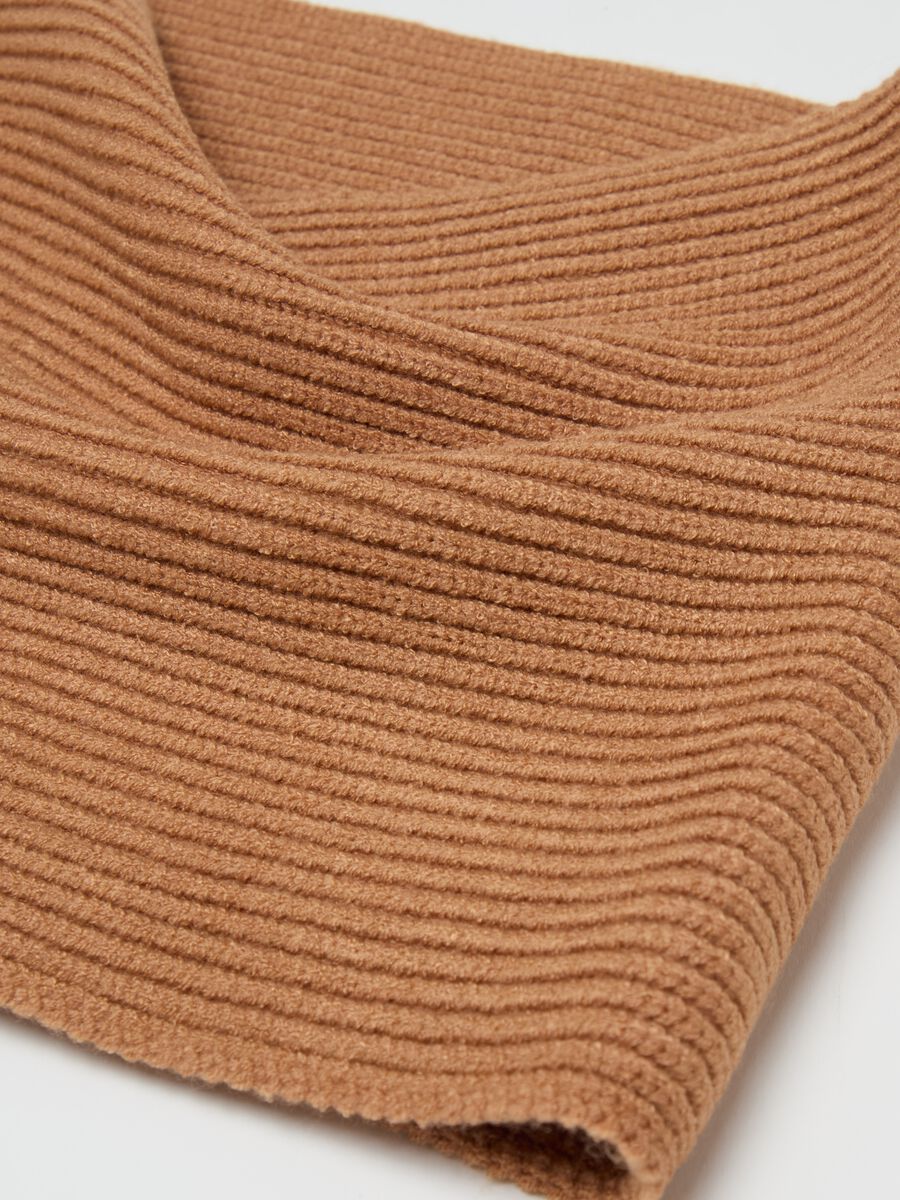 Ribbed knit neck warmer_1