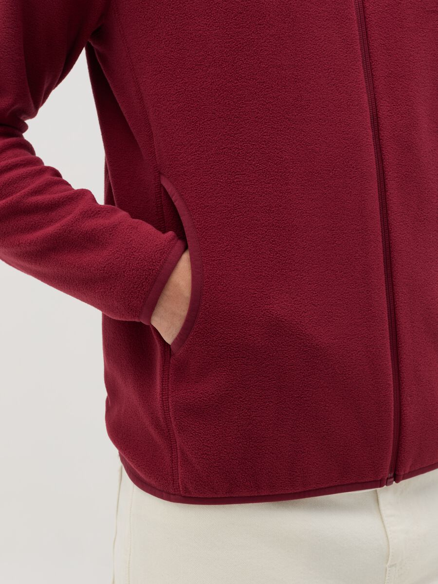 Fleece full-zip sweatshirt with high neck_3