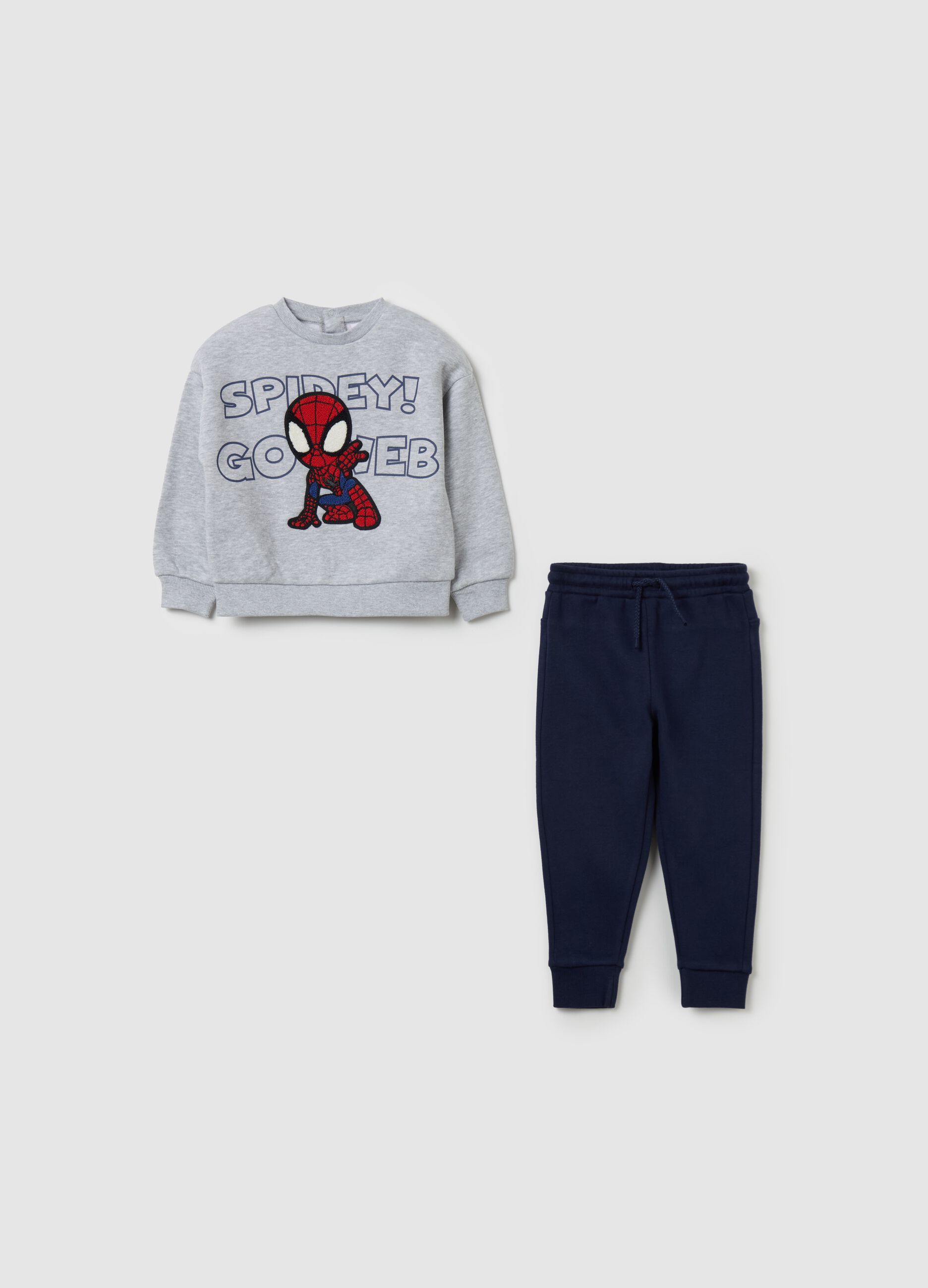 Organic cotton jogging set with Spidey patch