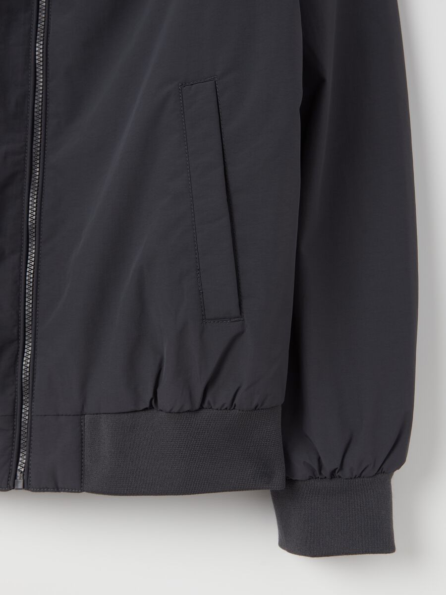 Full-zip bomber jacket with high neck_5