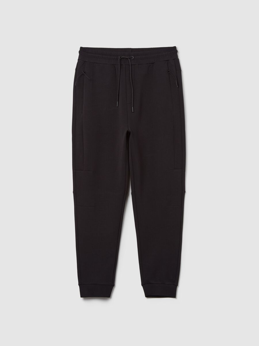 Fleece joggers with drawstring_4