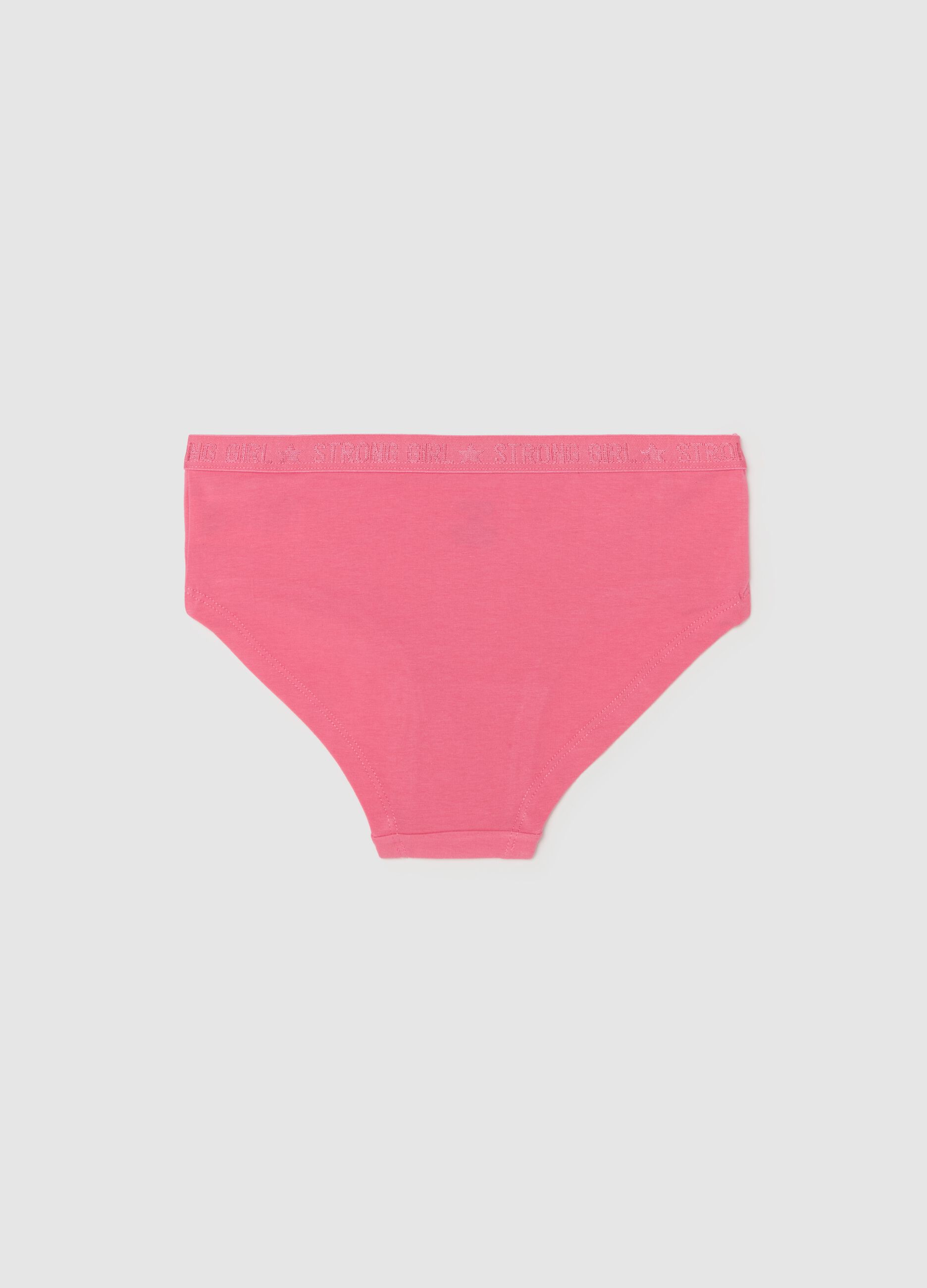 Organic cotton French knickers with lettering