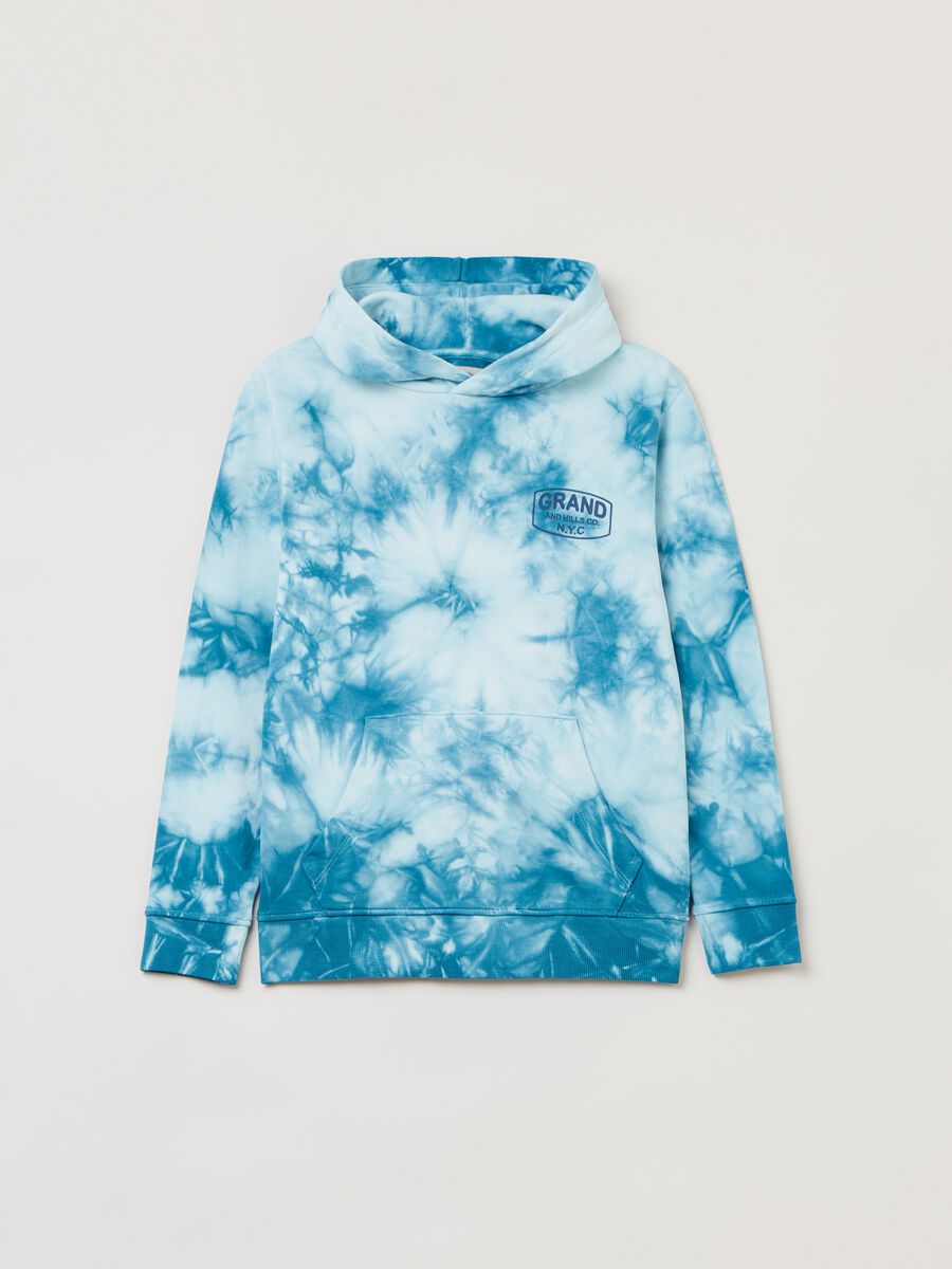 Tie dye sweatshirt with Grand&Hills print_0