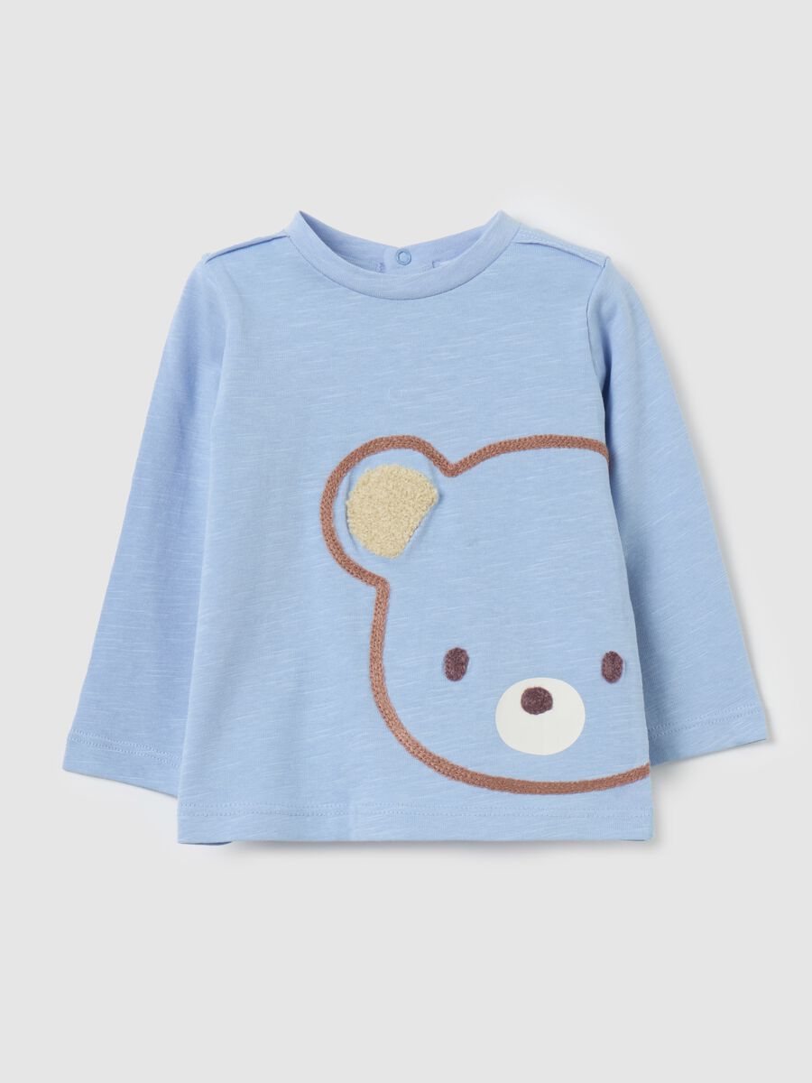 Long-sleeved T-shirt with teddy bear_0