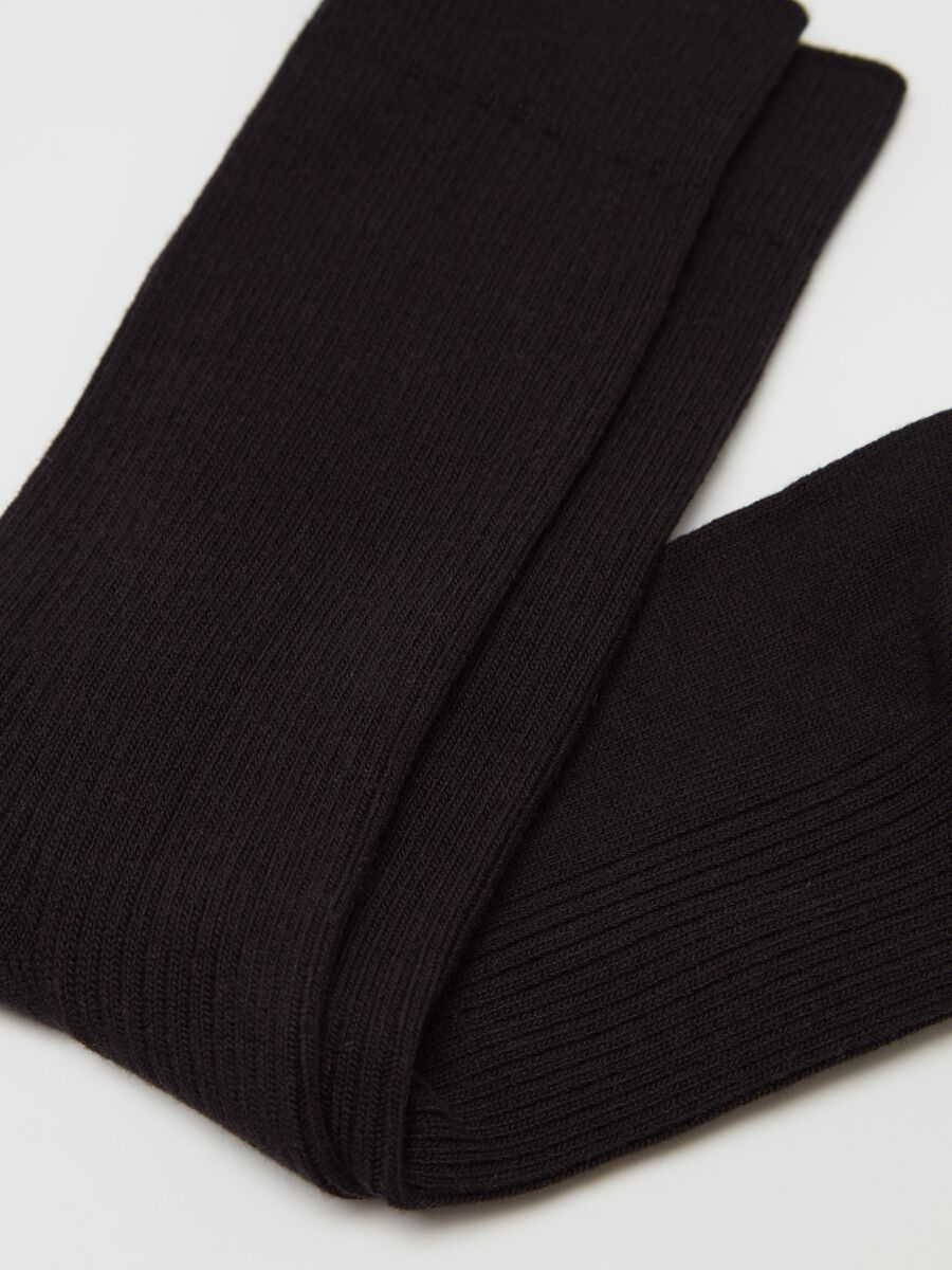 Stretch midi socks with ribbing_2