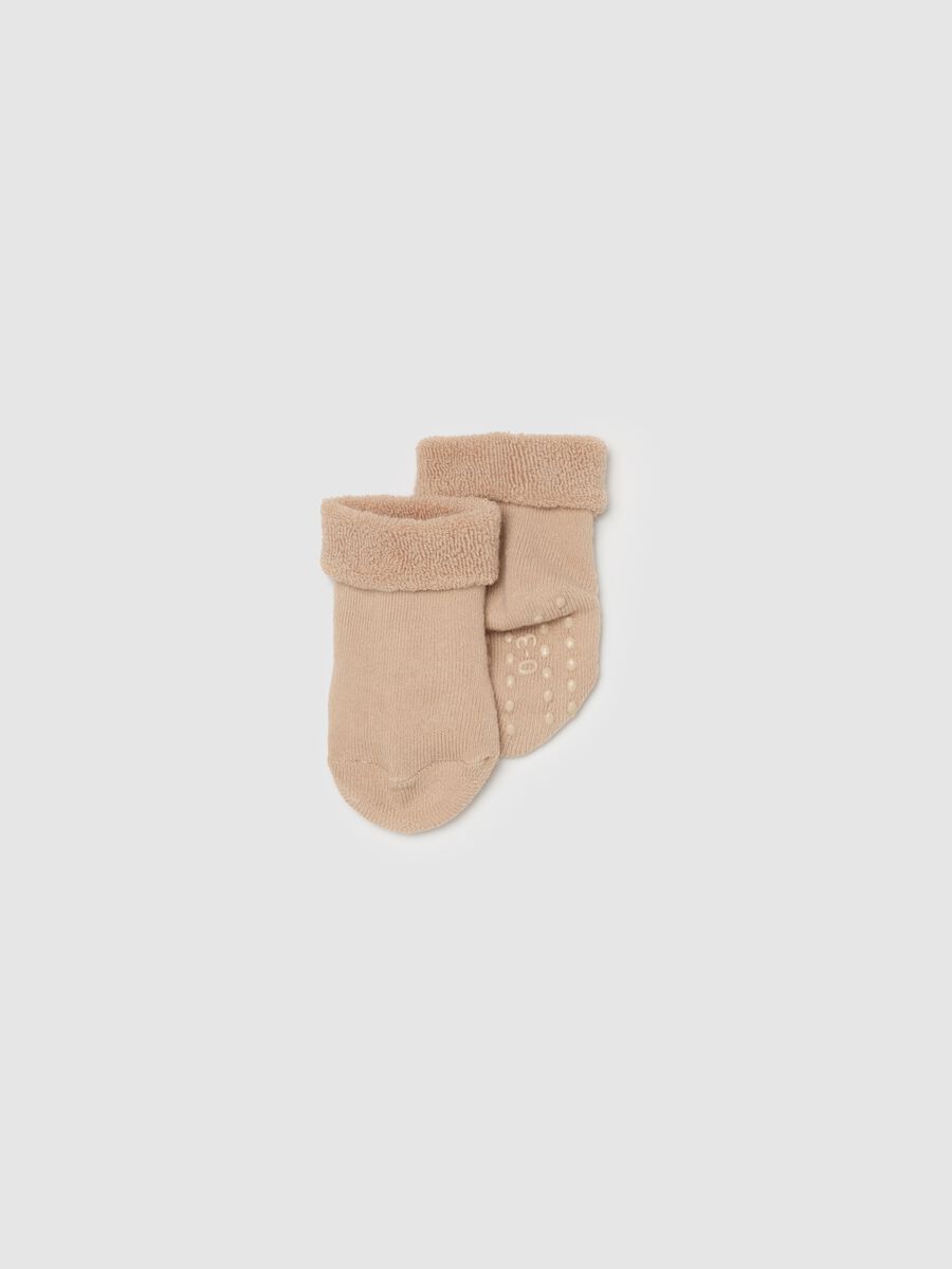Four-pair pack socks in solid colour terry_0