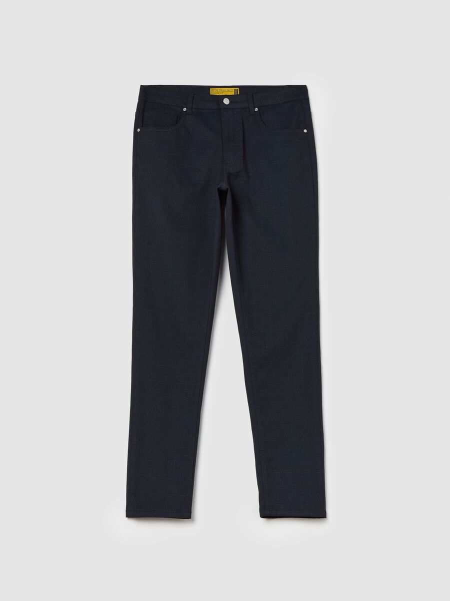 Five-pocket trousers in Prince of Wales fabric_4