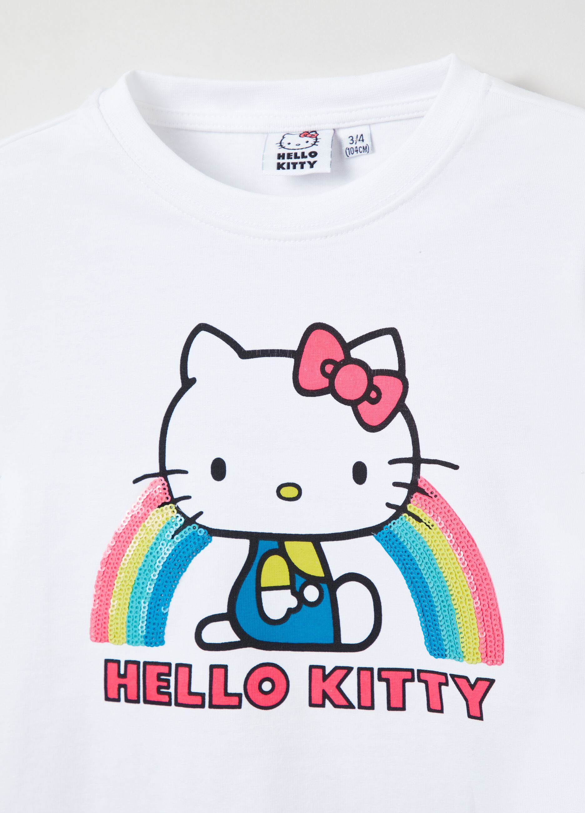 T-shirt with Hello Kitty print and sequins