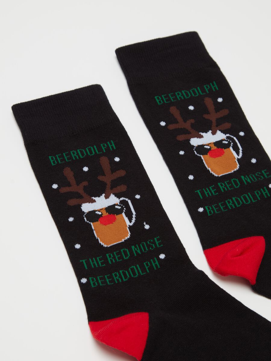 Short socks with "Beerdolph" design_1