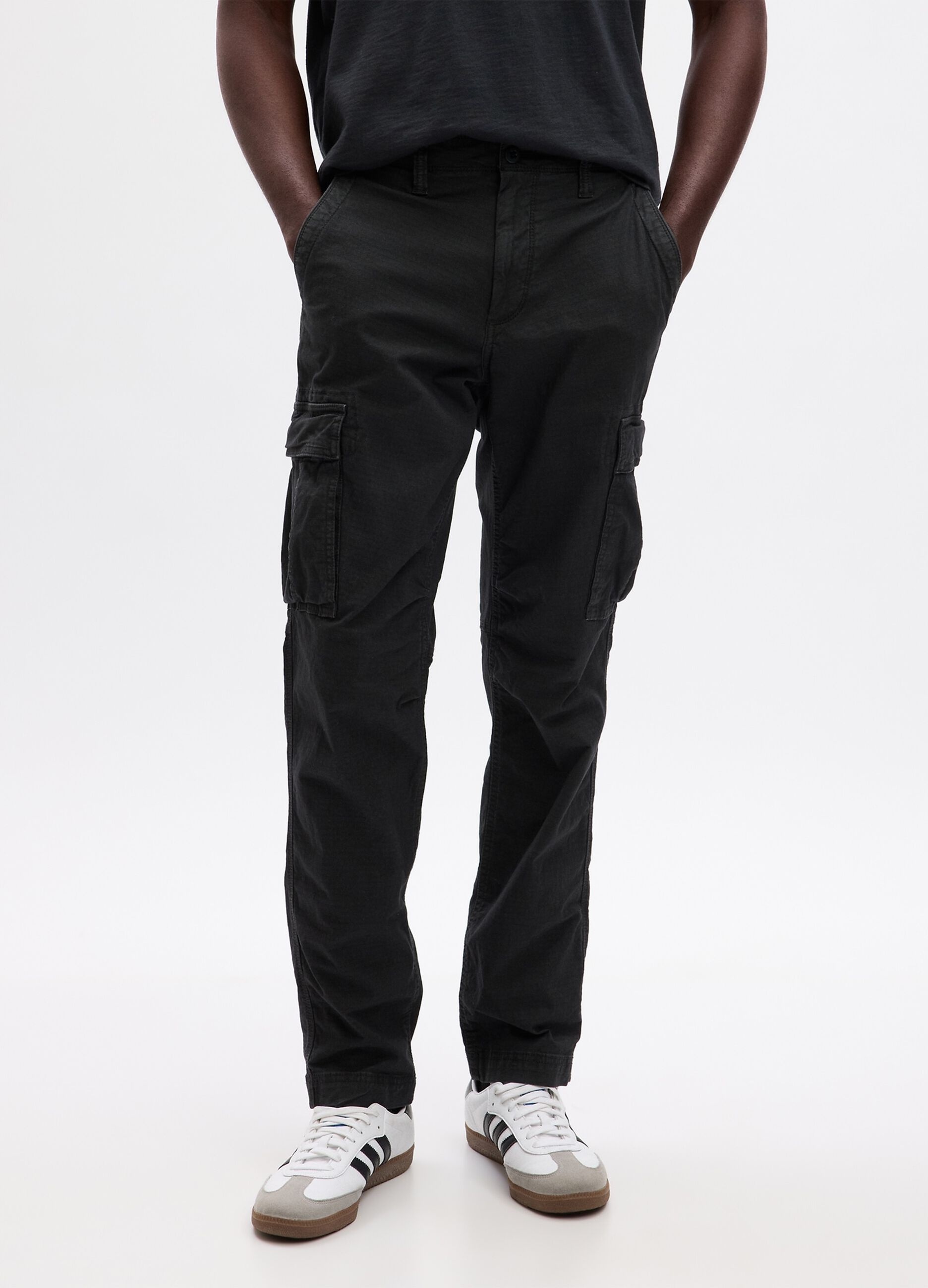 Cargo trousers with ripstop weave