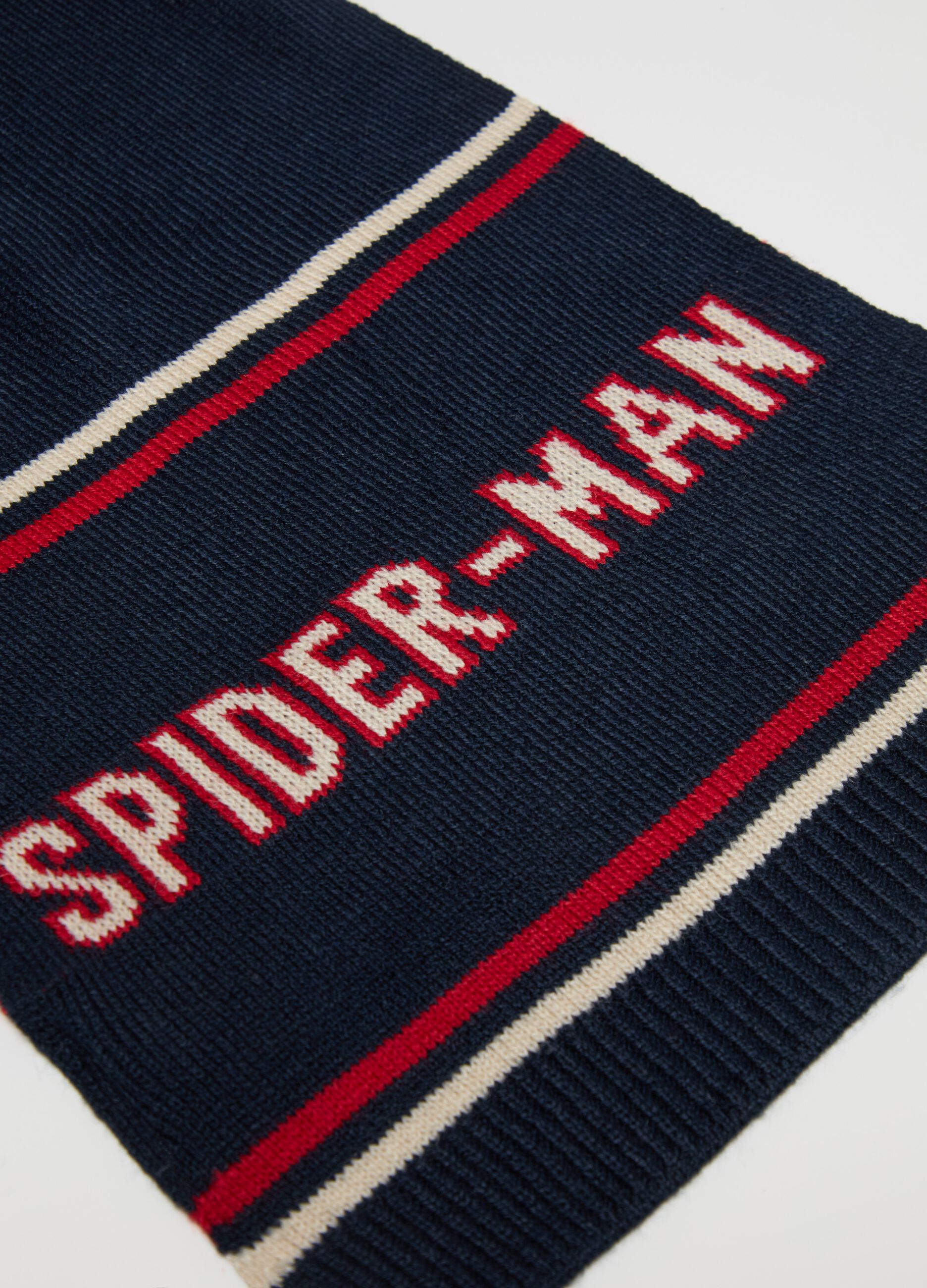 Sciarpa in maglia con disegno Spider-Man