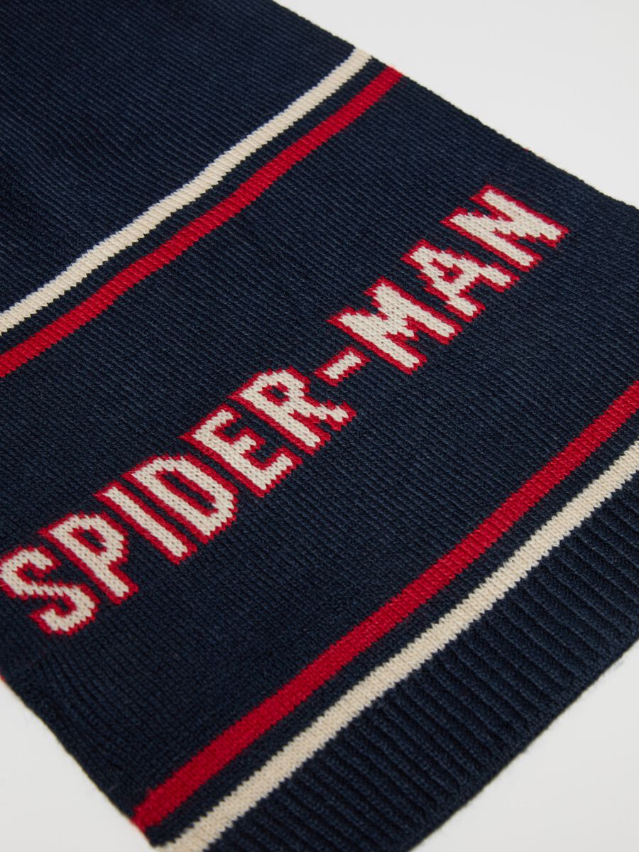 Sciarpa in maglia con disegno Spider-Man_1