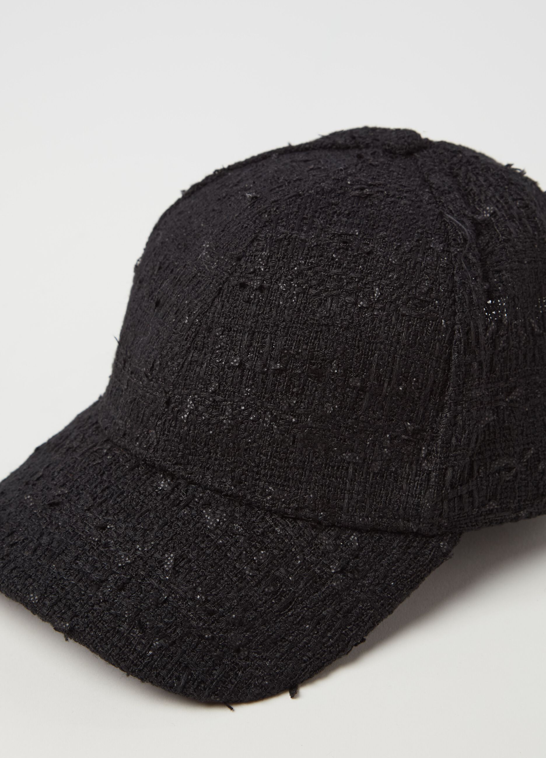 Baseball cap in tweed