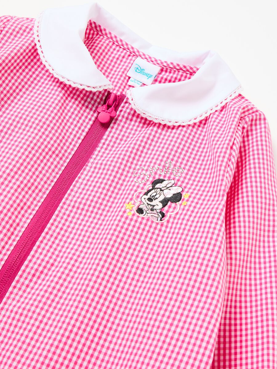 Gingham smock with zip and Minnie Mouse embroidery_2