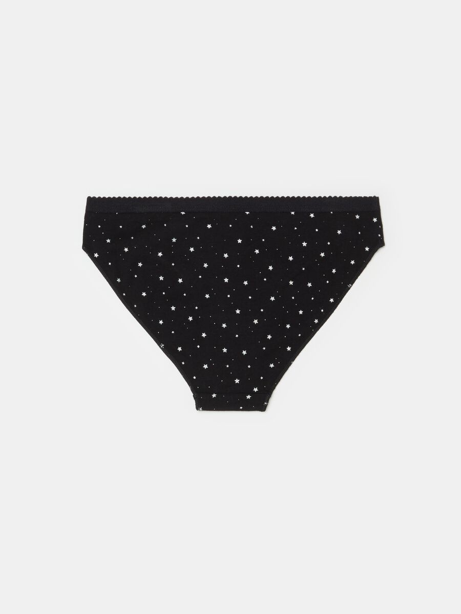 Organic cotton briefs with stars print_1