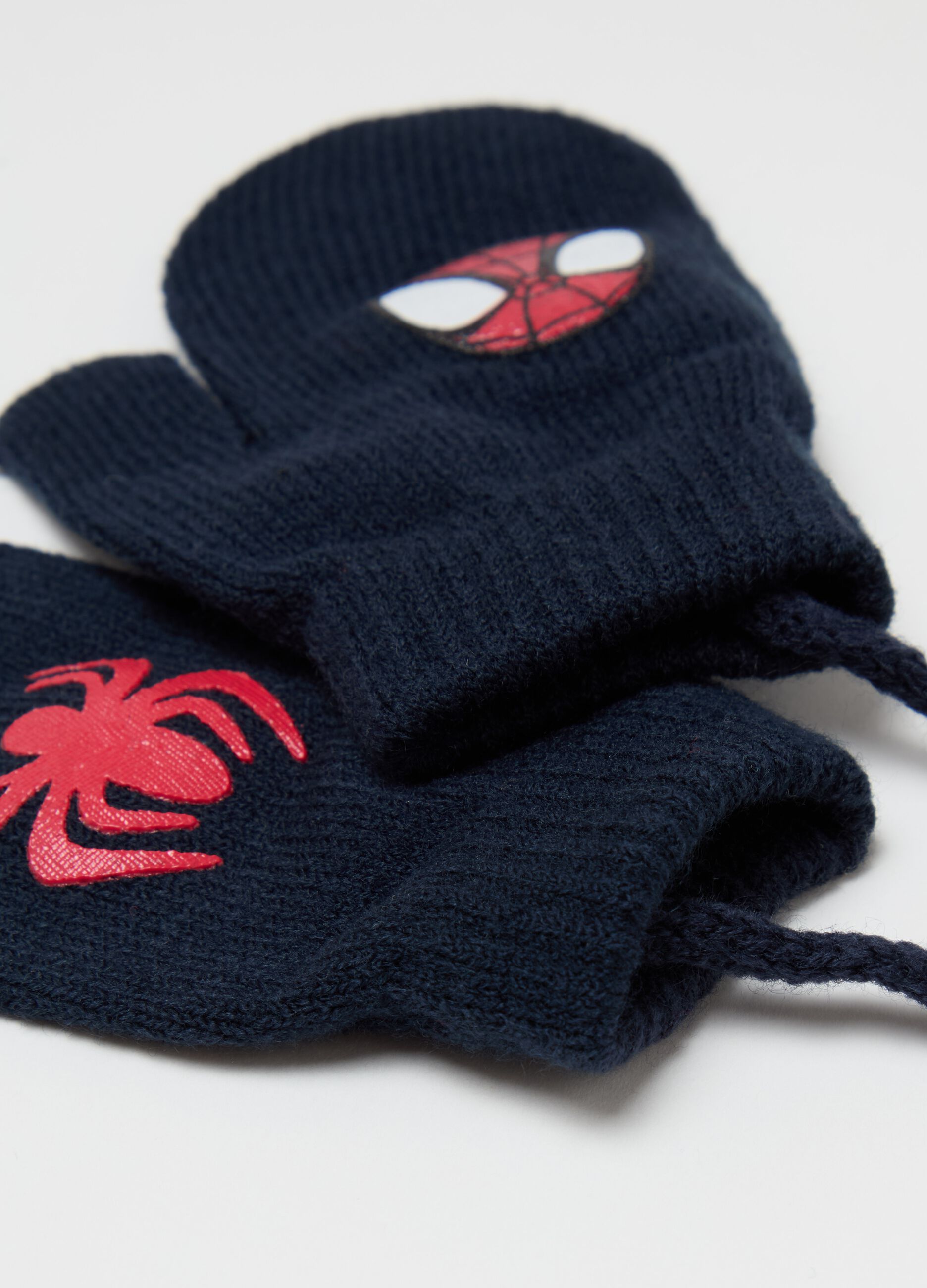 Muffole con cordino stampa Spider-Man