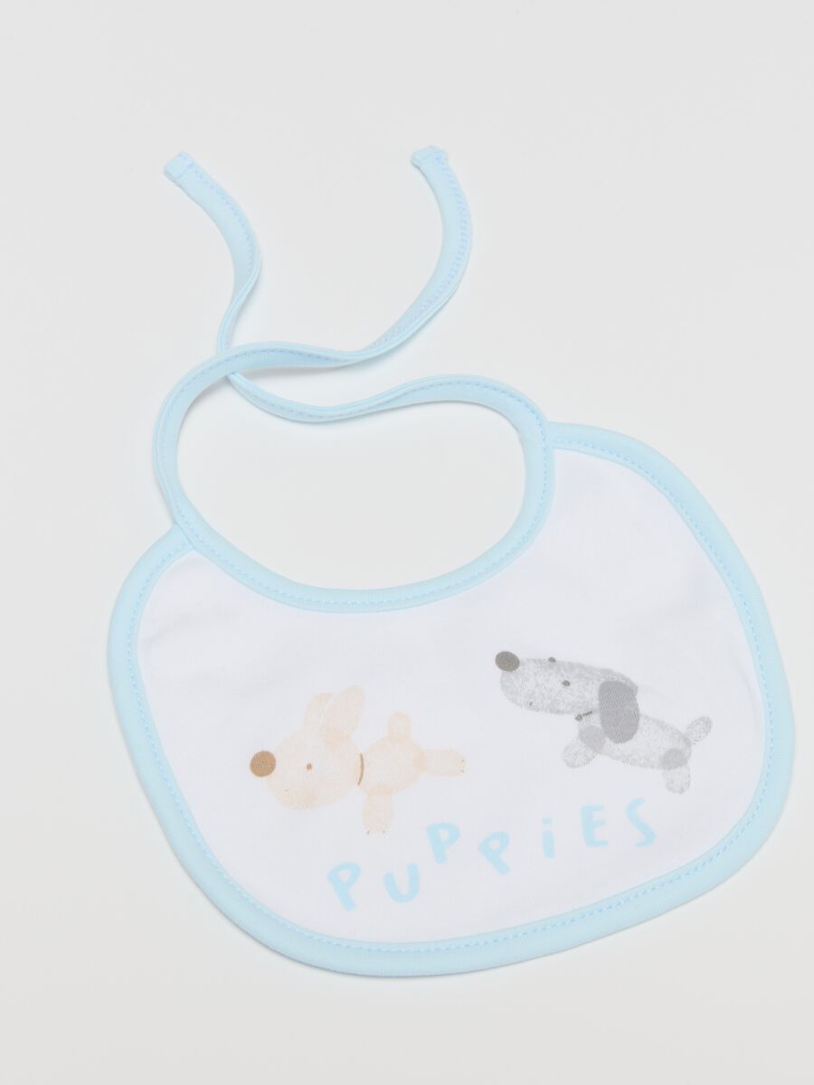 Two-pack bibs with puppies print_2