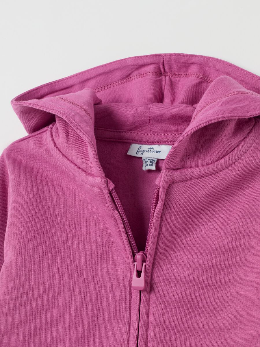 Organic cotton full-zip sweatshirt with hood_2