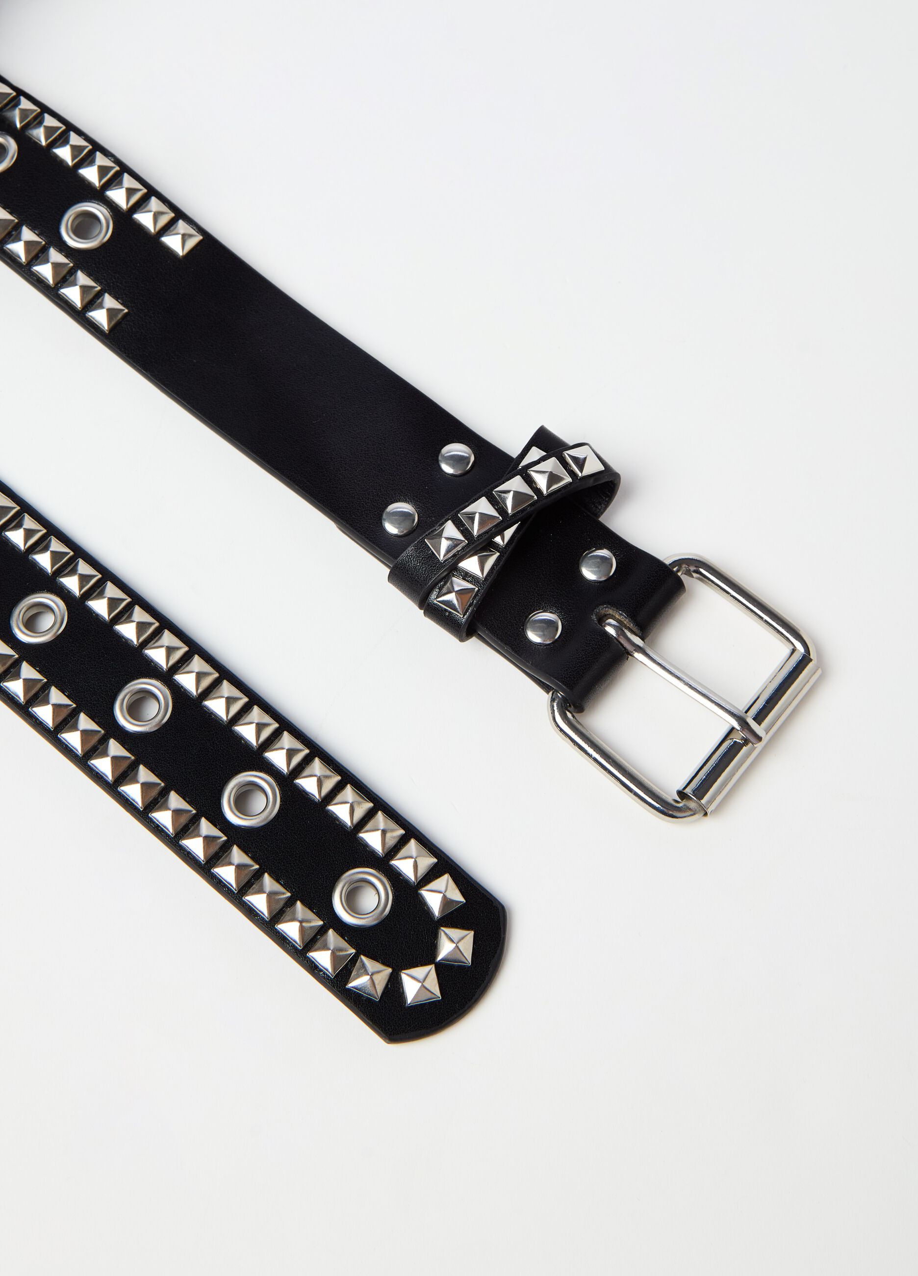 Belt with diamanté studs