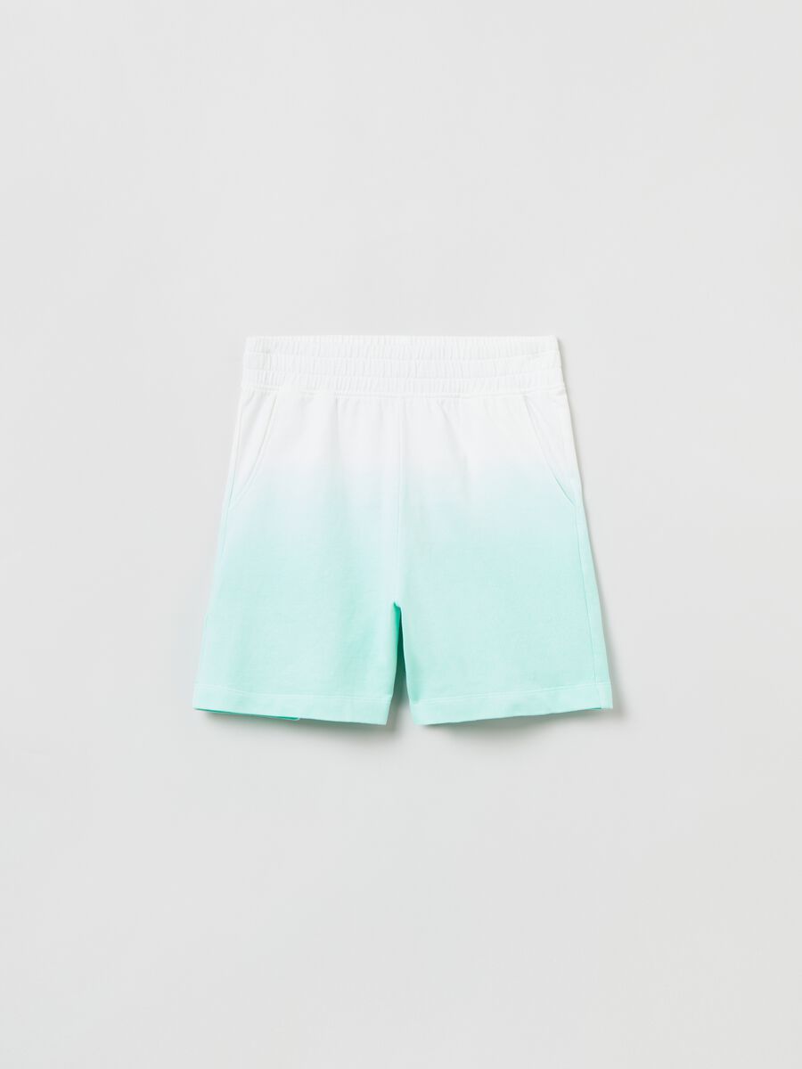 Shorts de algodón con estampado Dip Dye_0