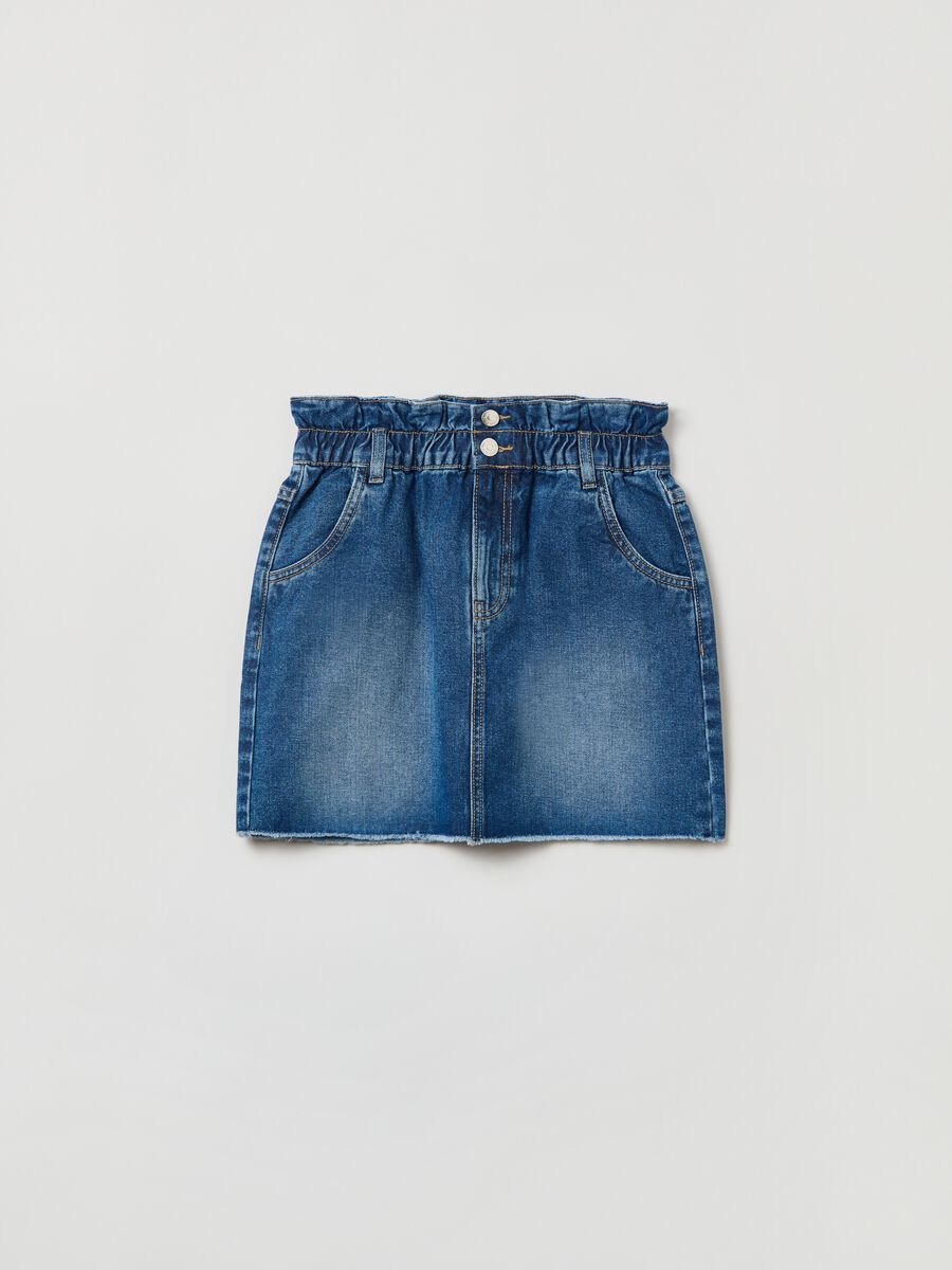 Slouchy miniskirt in denim_0