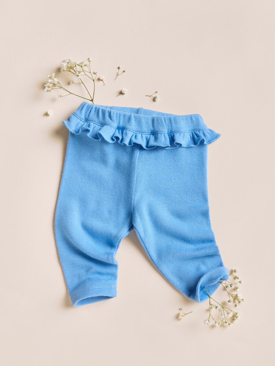 Pantaloni in maglia di misto cotone IANA neonata_0