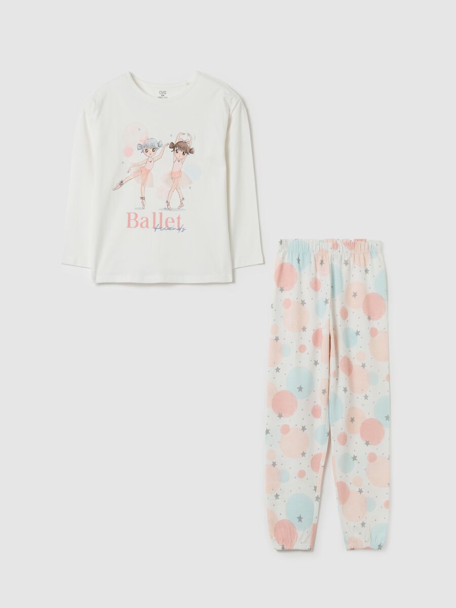 Long pyjamas with print in organic cotton_0