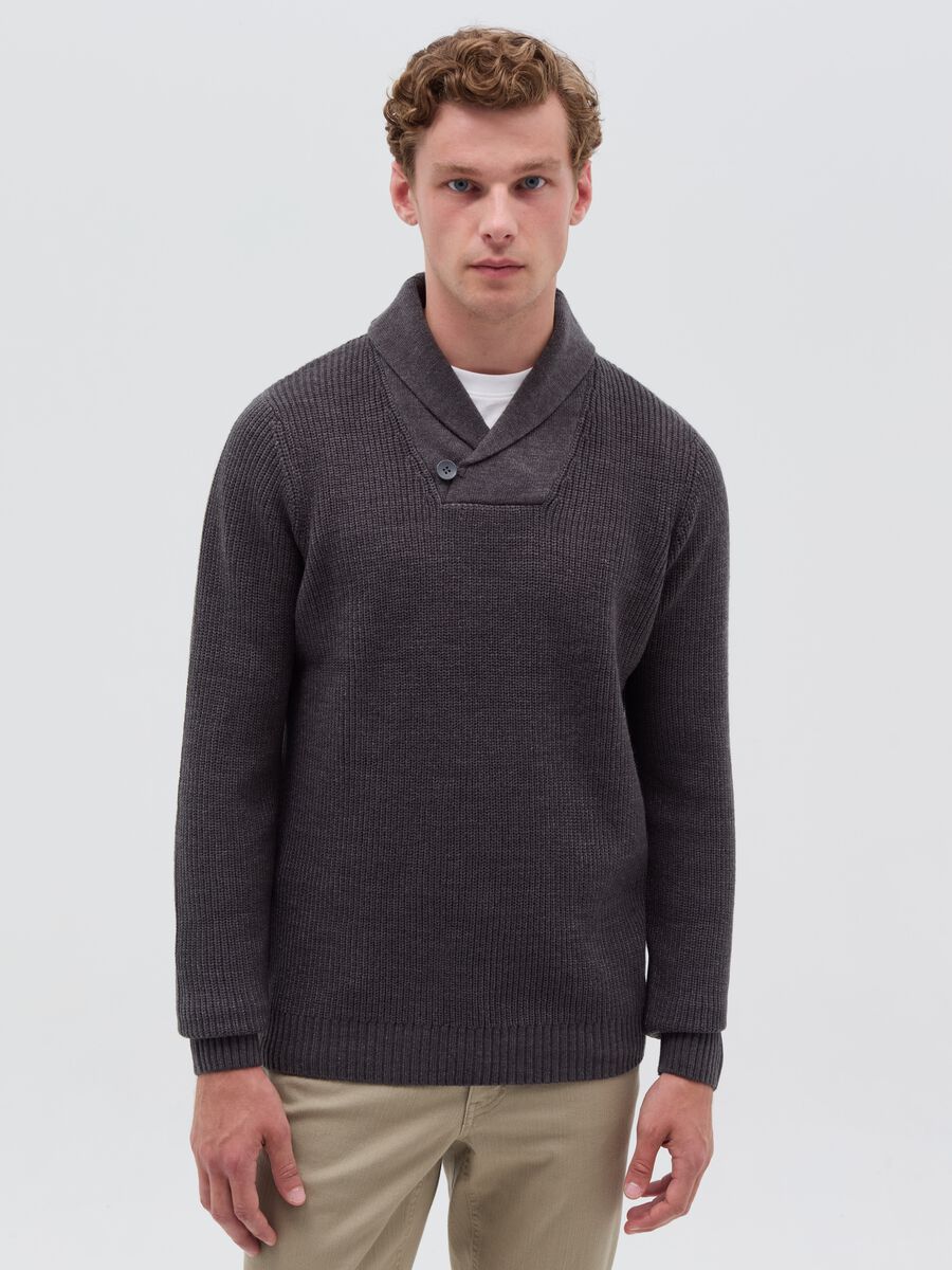 Pullover with shawl neck_1