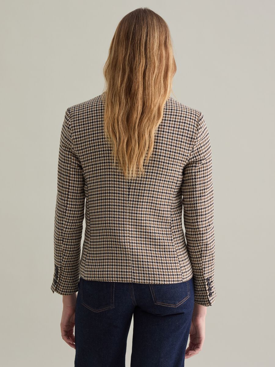 Double-breasted houndstooth blazer_4