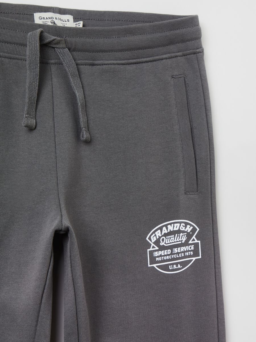 Grand&Hills plush joggers with drawstring and print_2