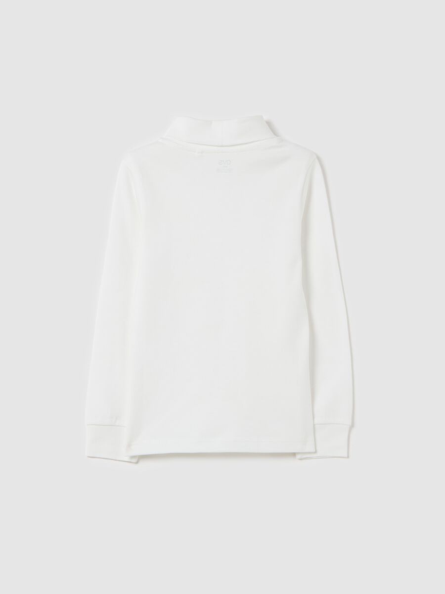 Long-sleeved T-shirt with high neck_1