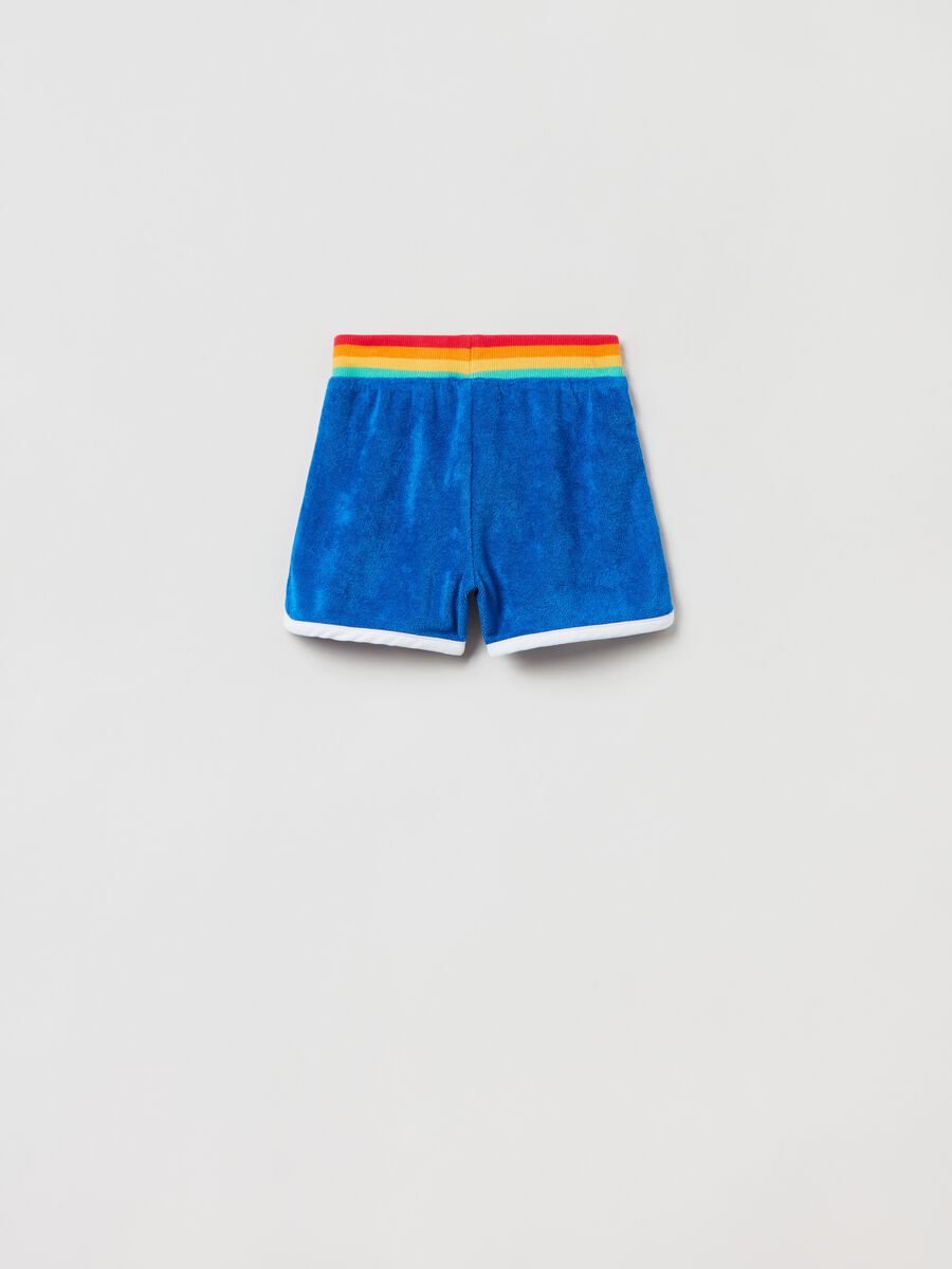 Terry shorts with multicoloured waist_1