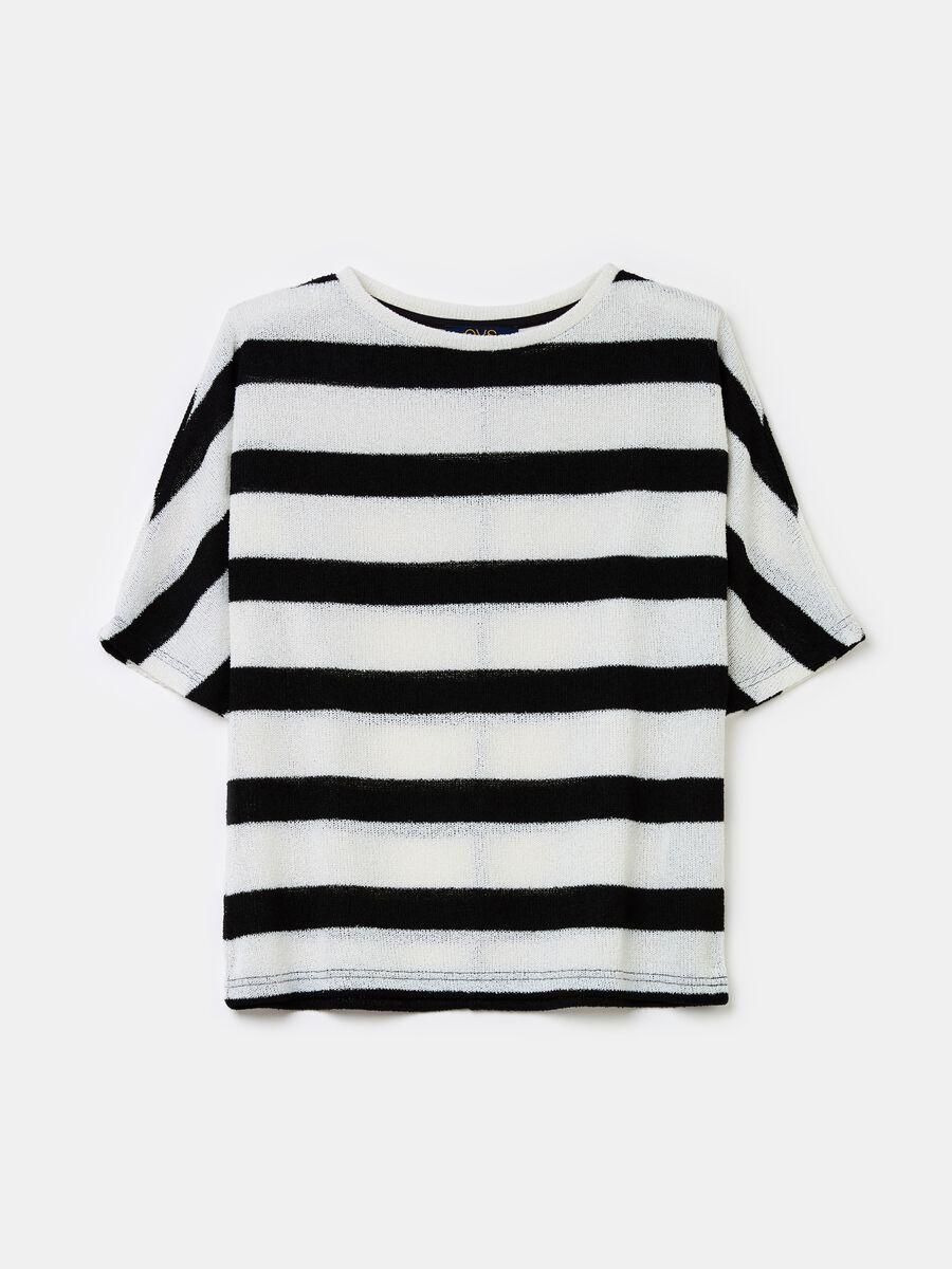 Striped T-shirt with elbow-length sleeves_4